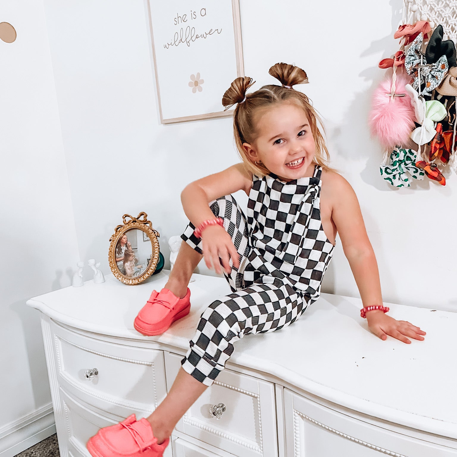 Ziggy Checkered Romper - Barely Tamed