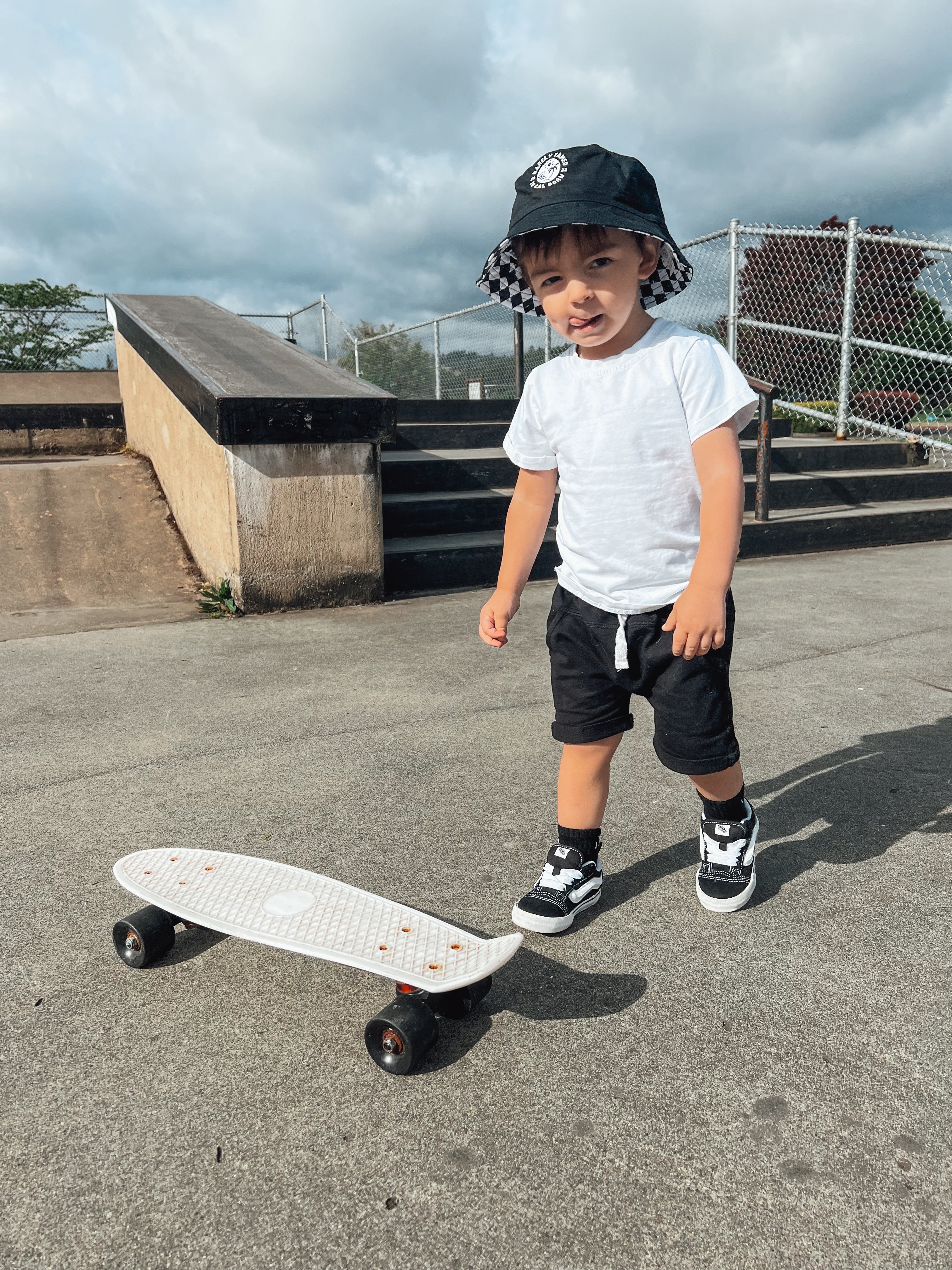 Checkered Reversible Bucket Hat
