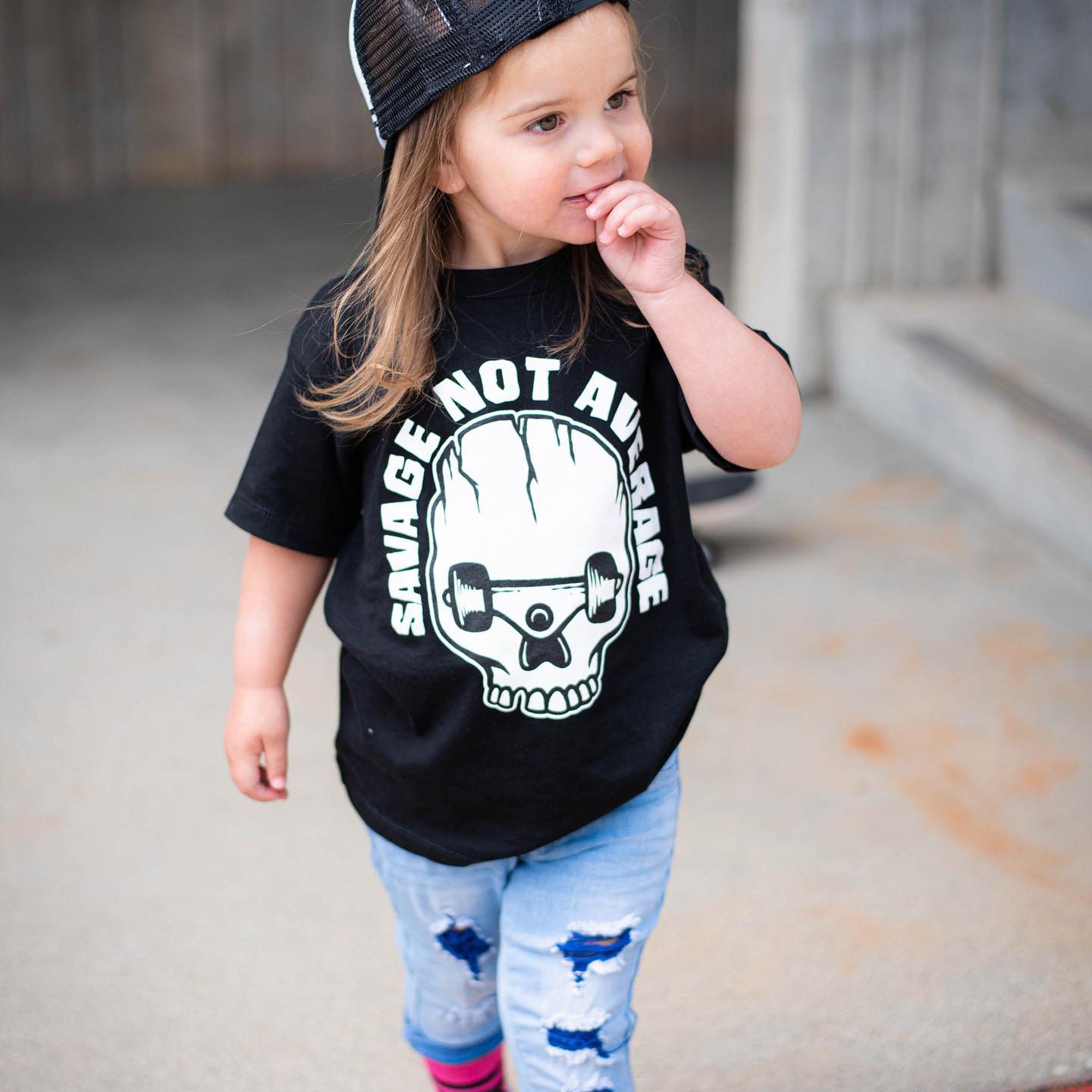 black toddler and infant graphic shirt