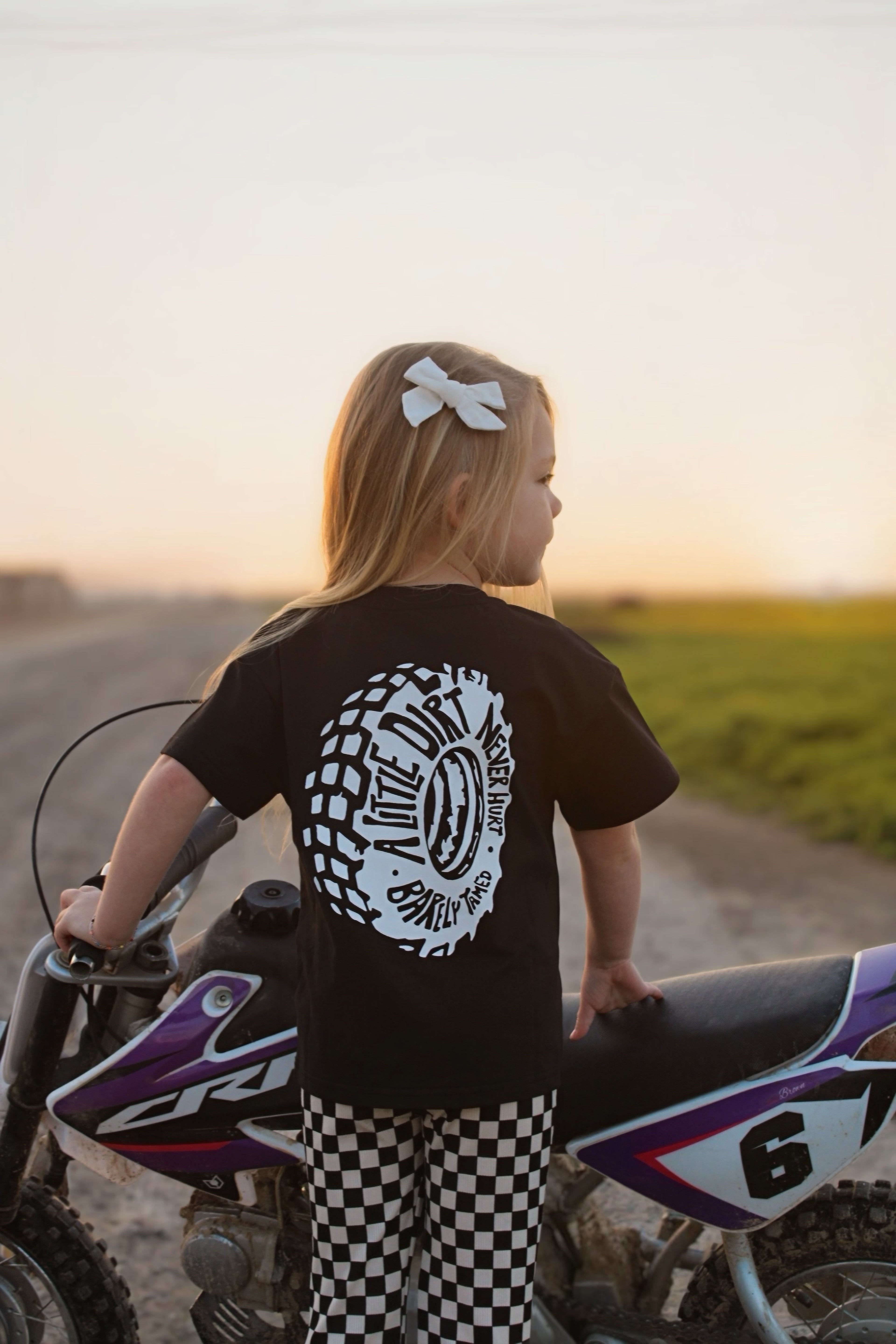 A Little Dirt Never Hurt Toddler Graphic T-Shirt – Black | Monster Truck Dirt Bike Tee - Barely Tamed