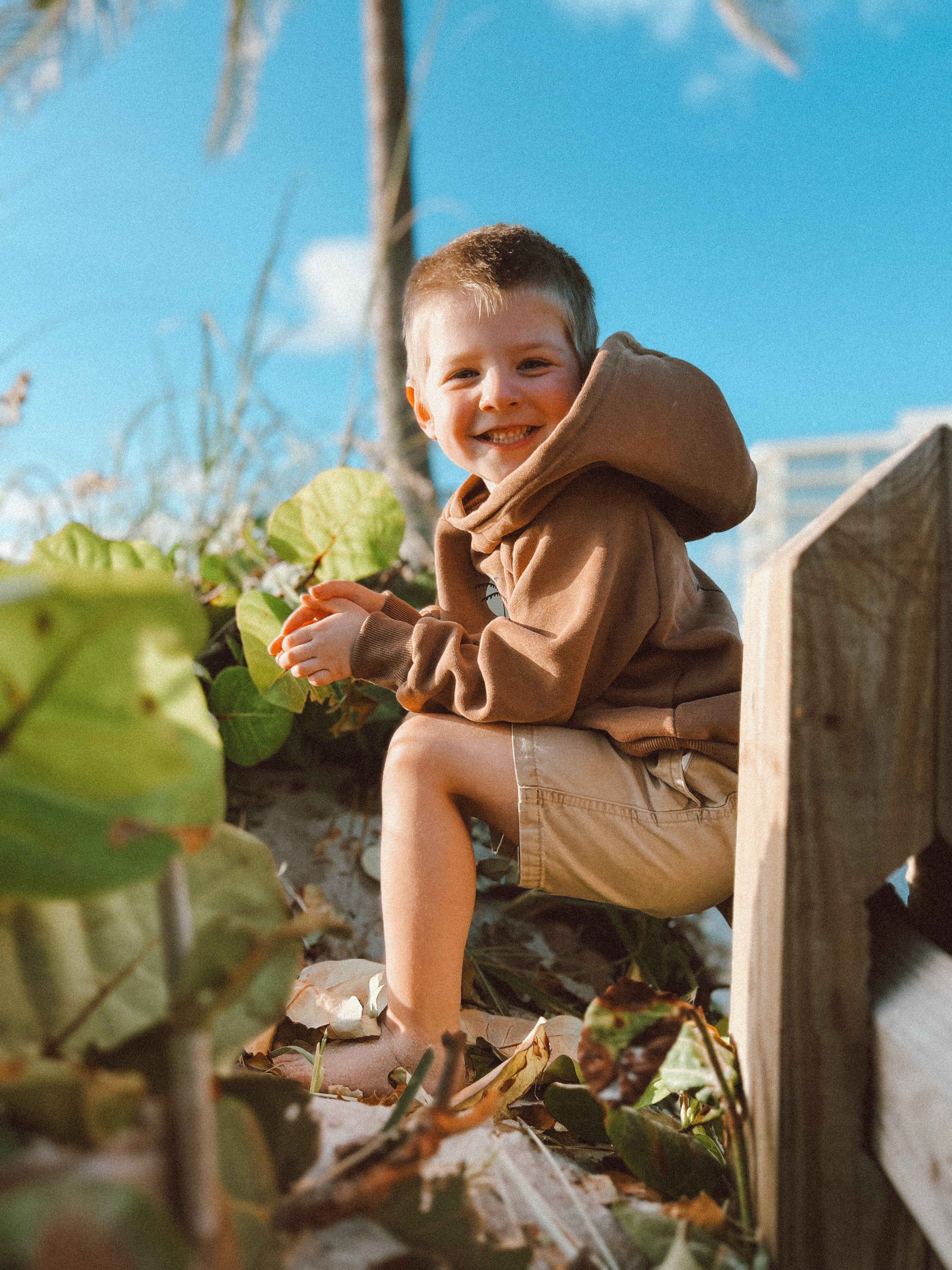 brown toddler graphic hoodie