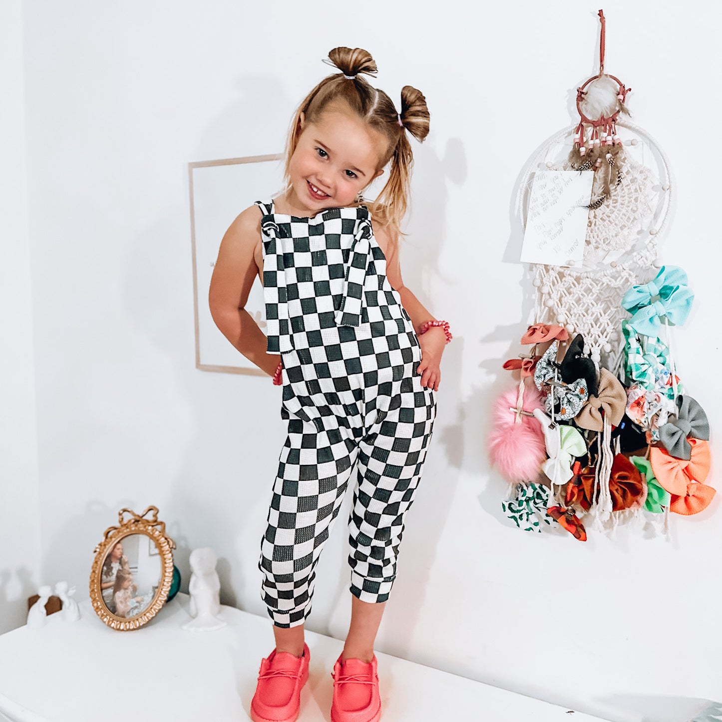 Ziggy Checkered Romper - Barely Tamed