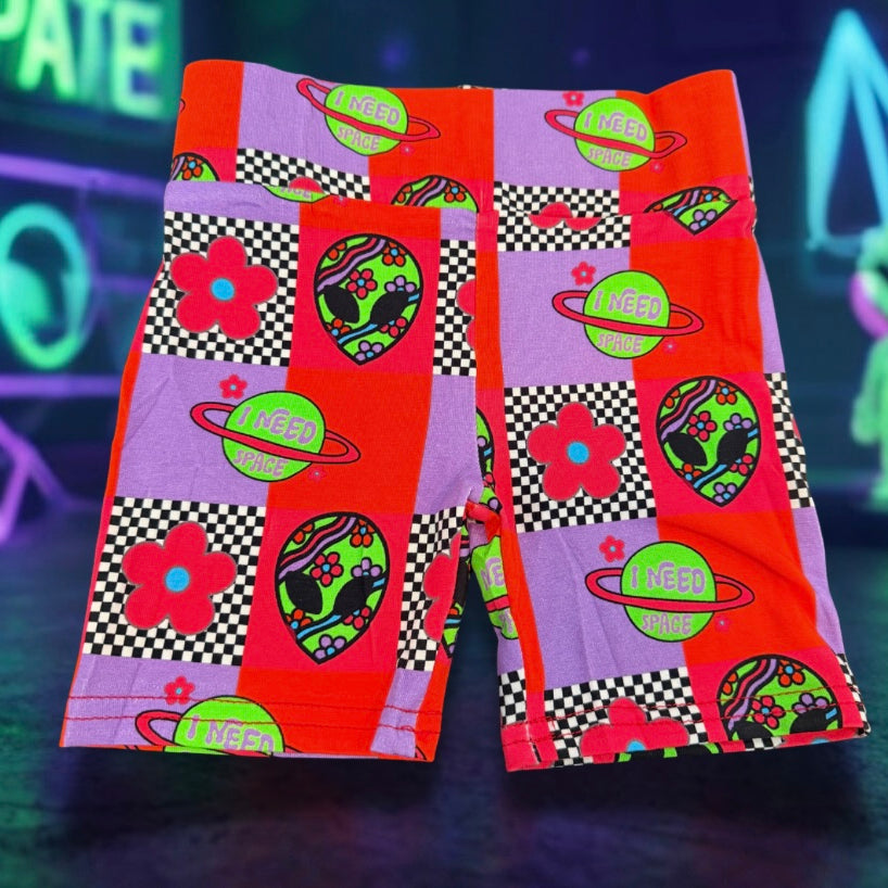 I Need Space Baby & Toddler Biker Shorts | Stretch Spandex Kids Shorts for Play & Everyday Wear - Barely Tamed