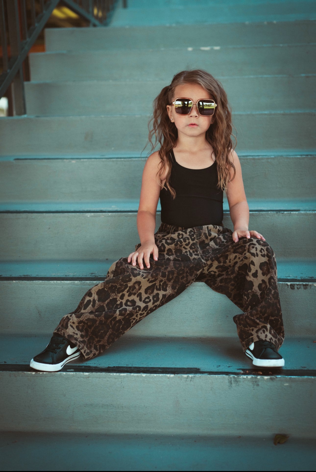 Toddler Leopard Oversized Jeans