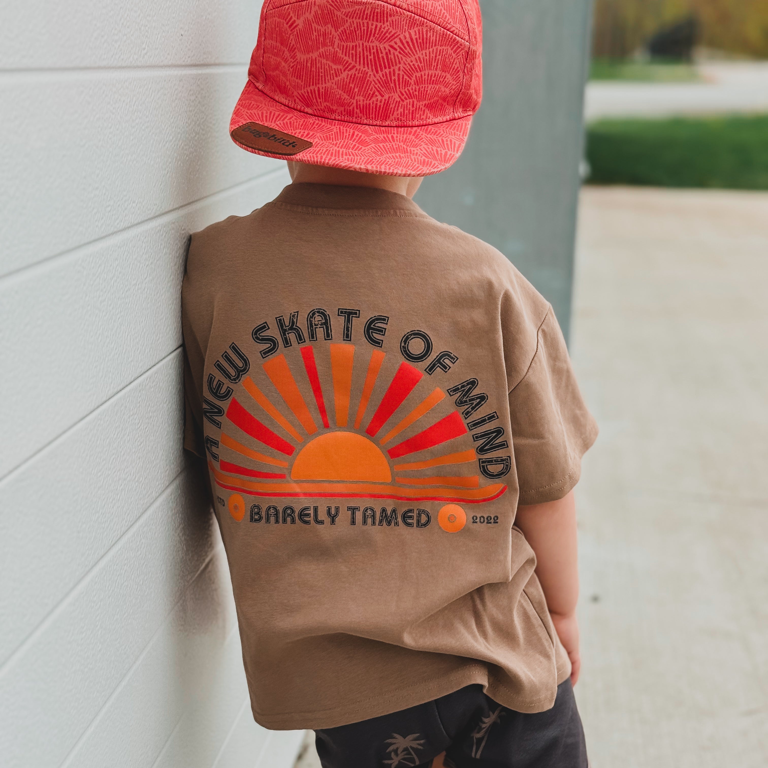 Retro Skate Standard T-Shirt- Brown - Barely Tamed