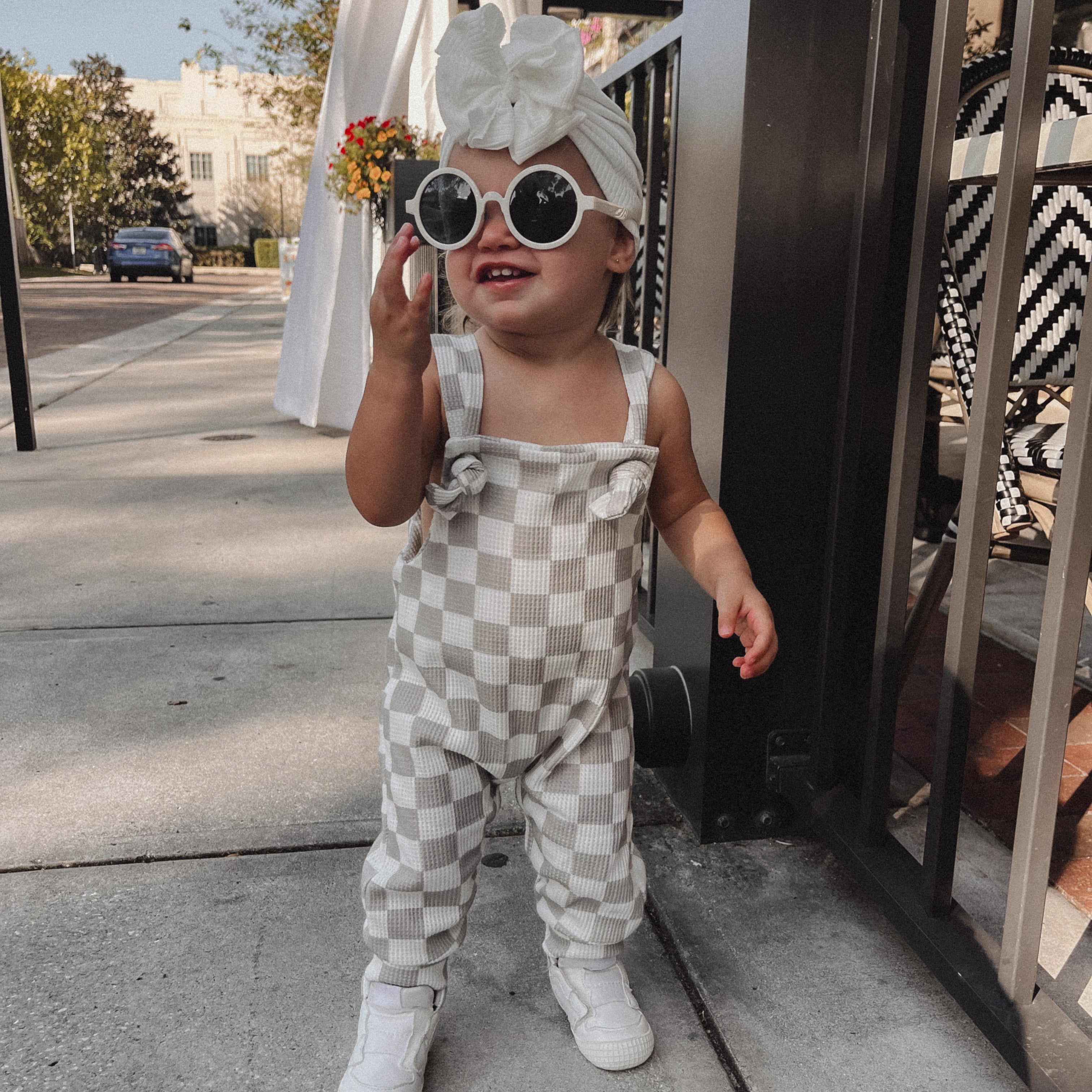 Ziggy Checkered Romper - Barely Tamed