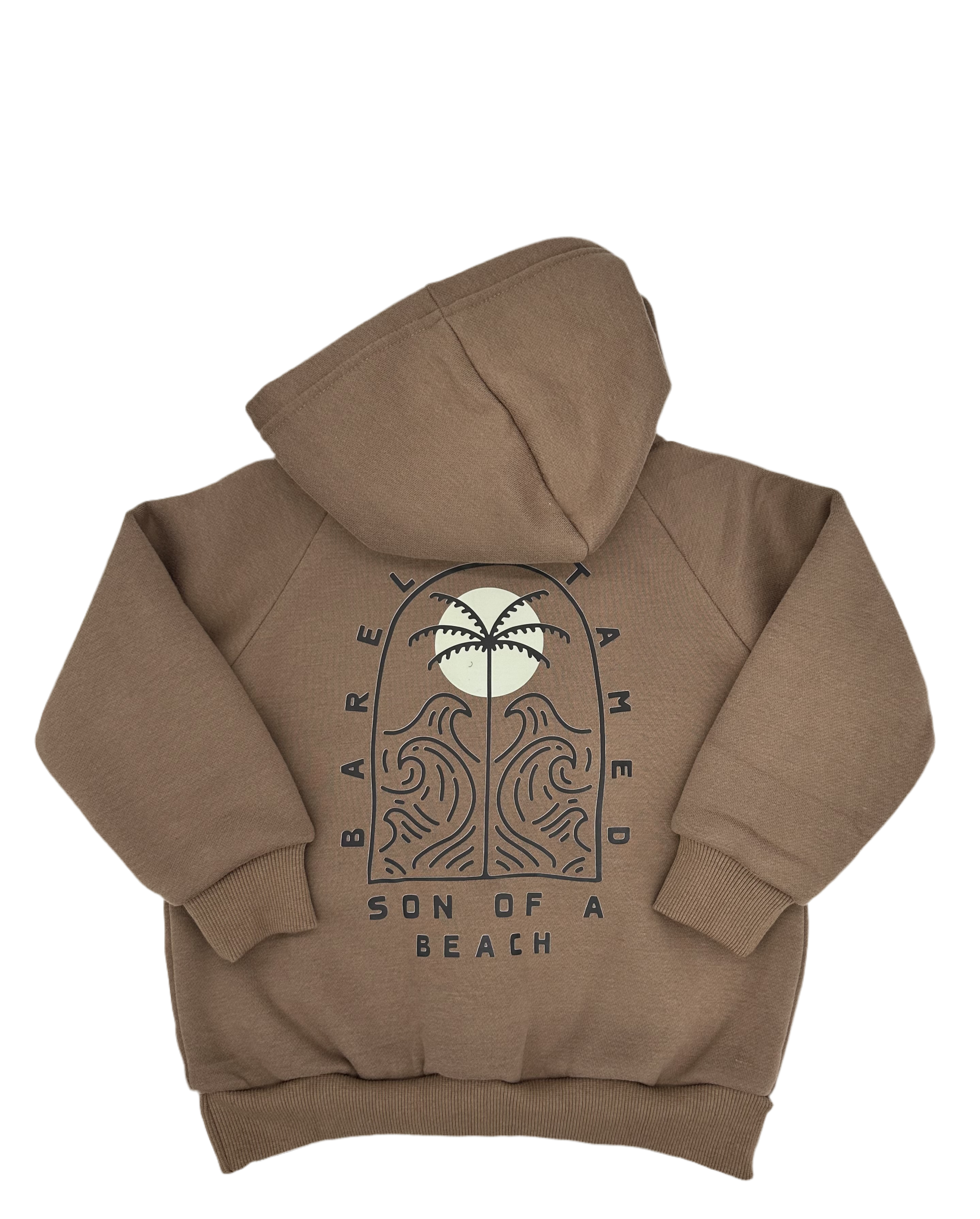 brown toddler graphic hoodie