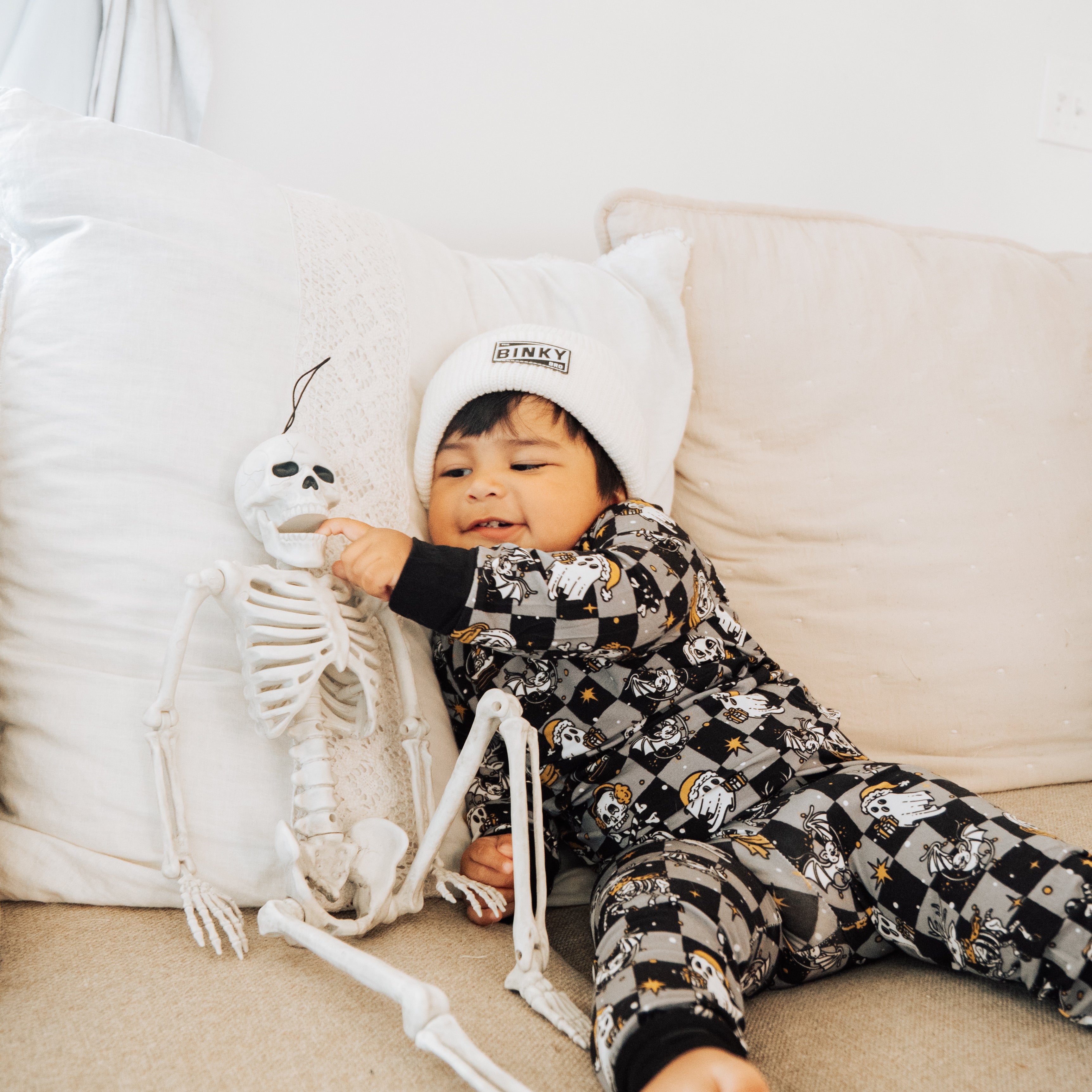 Haunt The Halls Bamboo Pajamas – Holiday Kids PJs | Halloween Christmas Sleepwear 
2 piece- Black & Pink - Barely Tamed