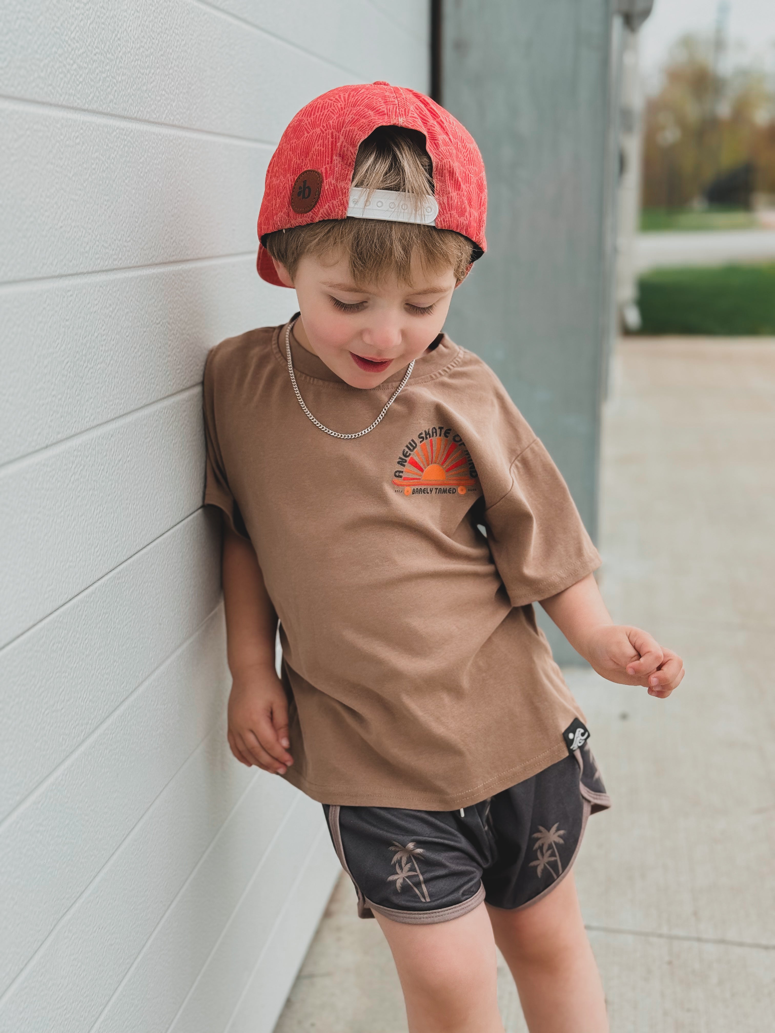 Retro Skate Standard T-Shirt- Brown - Barely Tamed