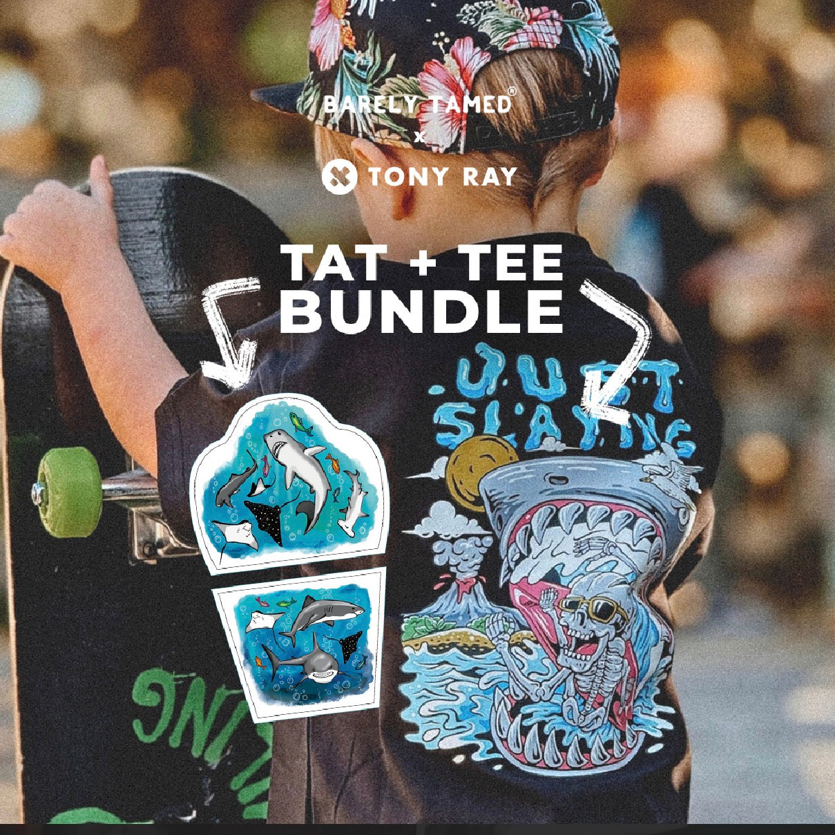 Just Slaying Tee & Tattoo bundle - Barely Tamed