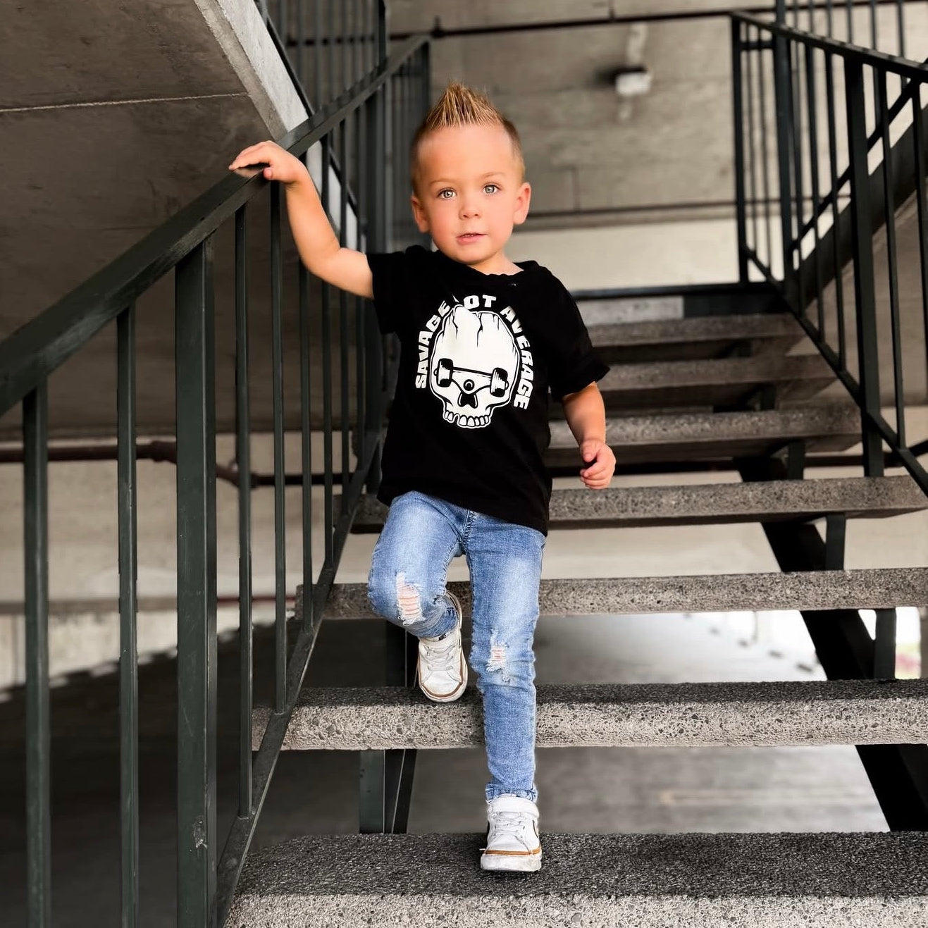 Savage Not Average Graphic T-Shirt- Black | Skate Tee - Barely Tamed