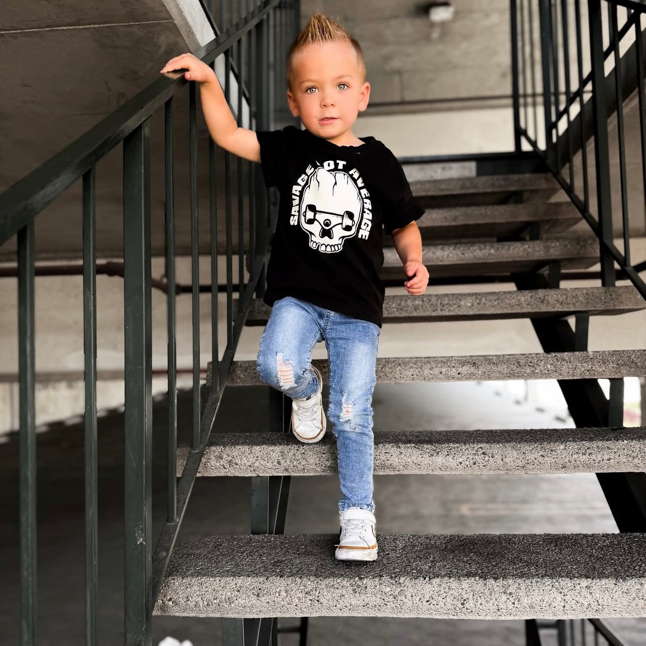 Savage Not Average Graphic T-Shirt- Black | Skate Tee - Barely Tamed