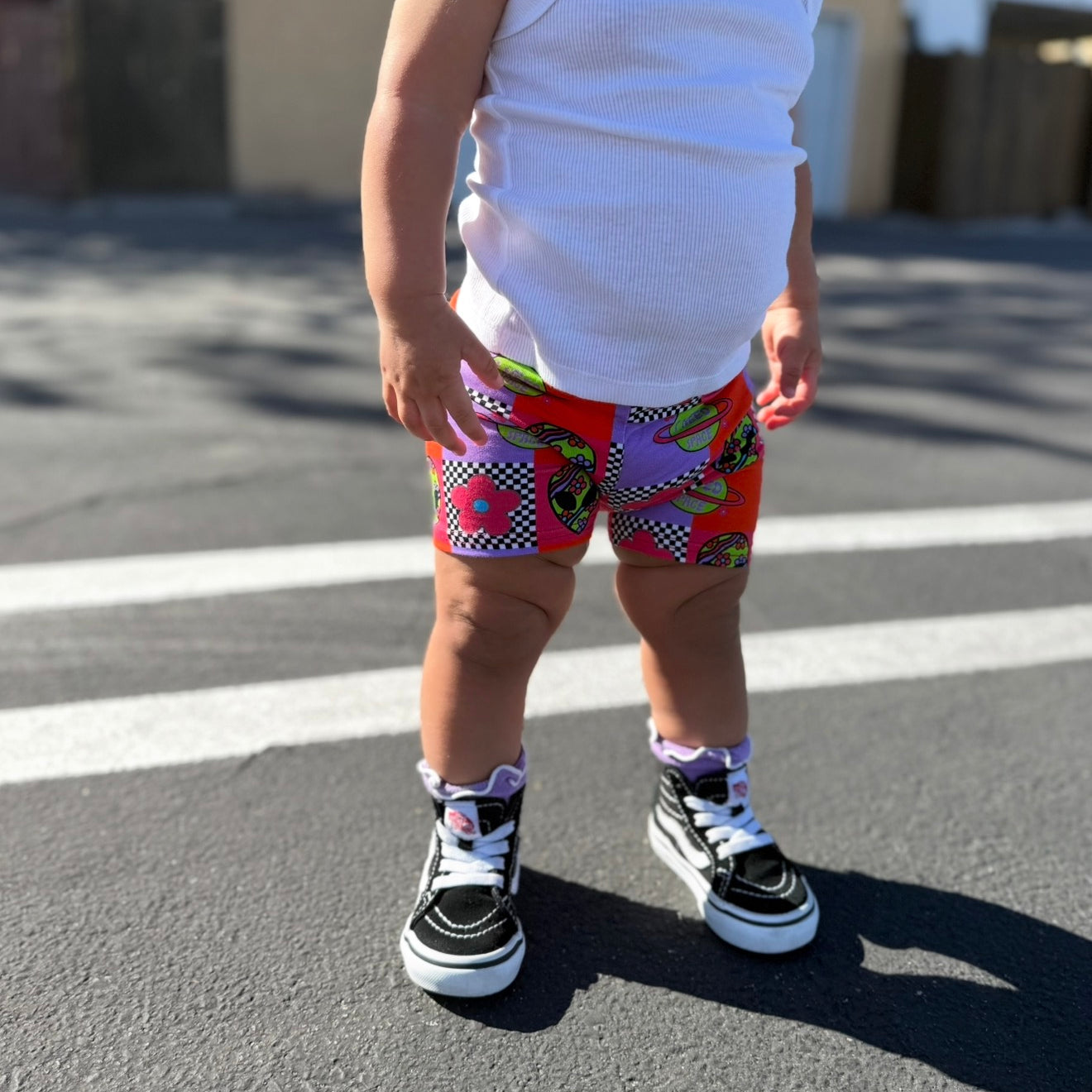 I Need Space Cotton Spandex Biker Shorts for Toddlers & Little Girls - Barely Tamed
