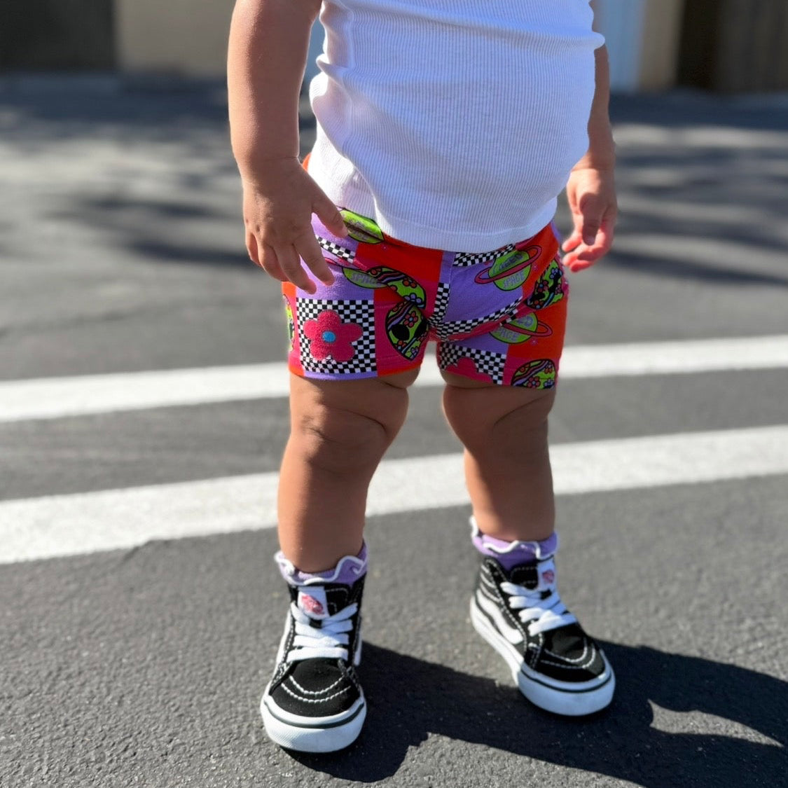 I Need Space Cotton Spandex Biker Shorts for Toddlers & Little Girls - Barely Tamed