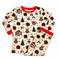 Tattooed Tidings Bamboo Pajama Set — Kids
