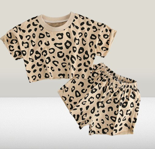 Toddler Leopard Crop Top & Shorts
