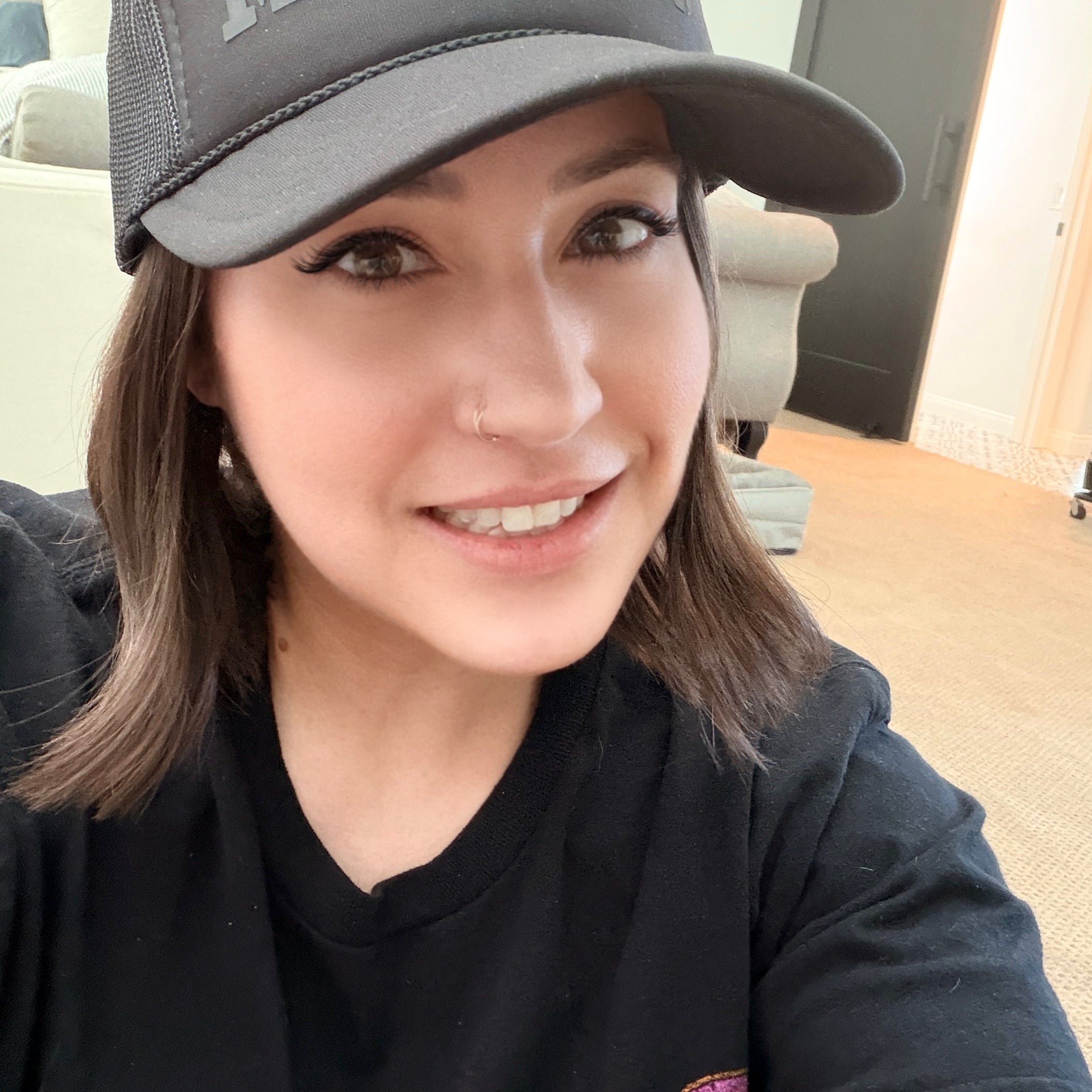 Mommin’ Trucker Hat | Black on Black - Barely Tamed