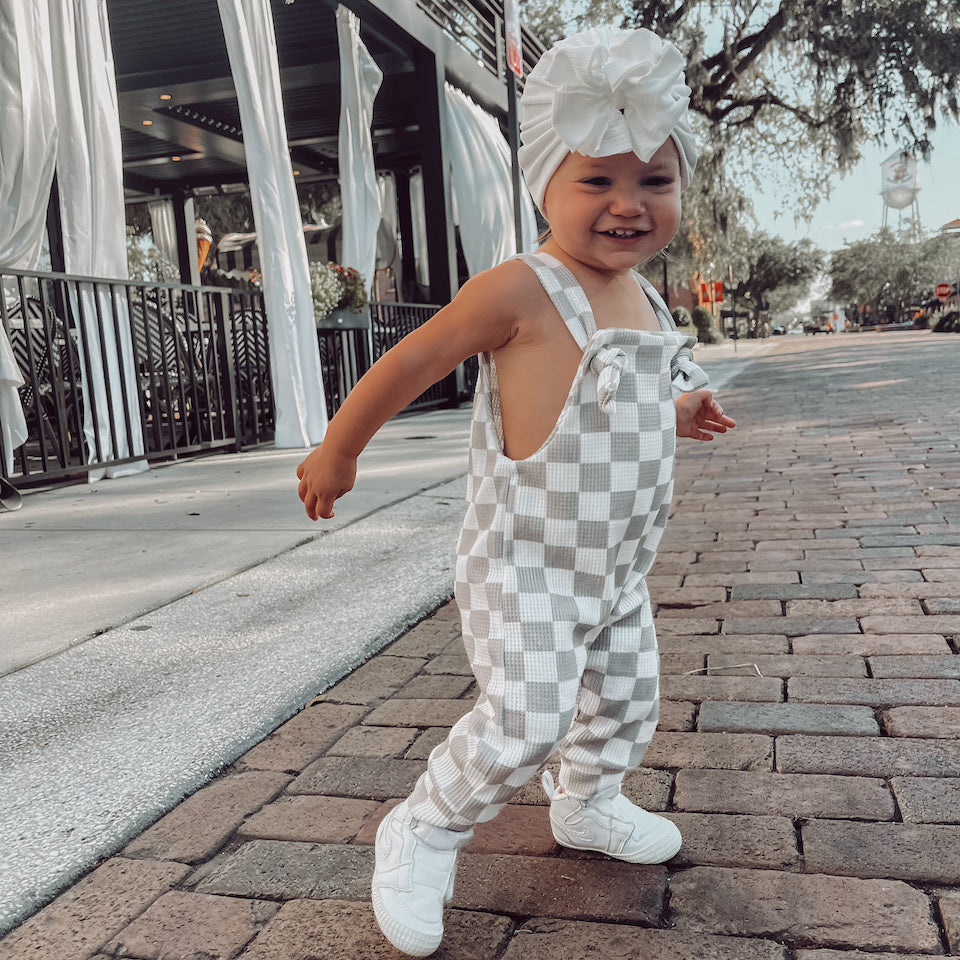 Ziggy Checkered Romper - Barely Tamed