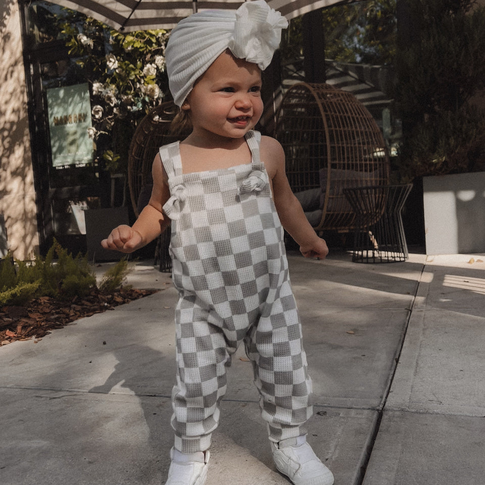 Ziggy Checkered Romper - Barely Tamed