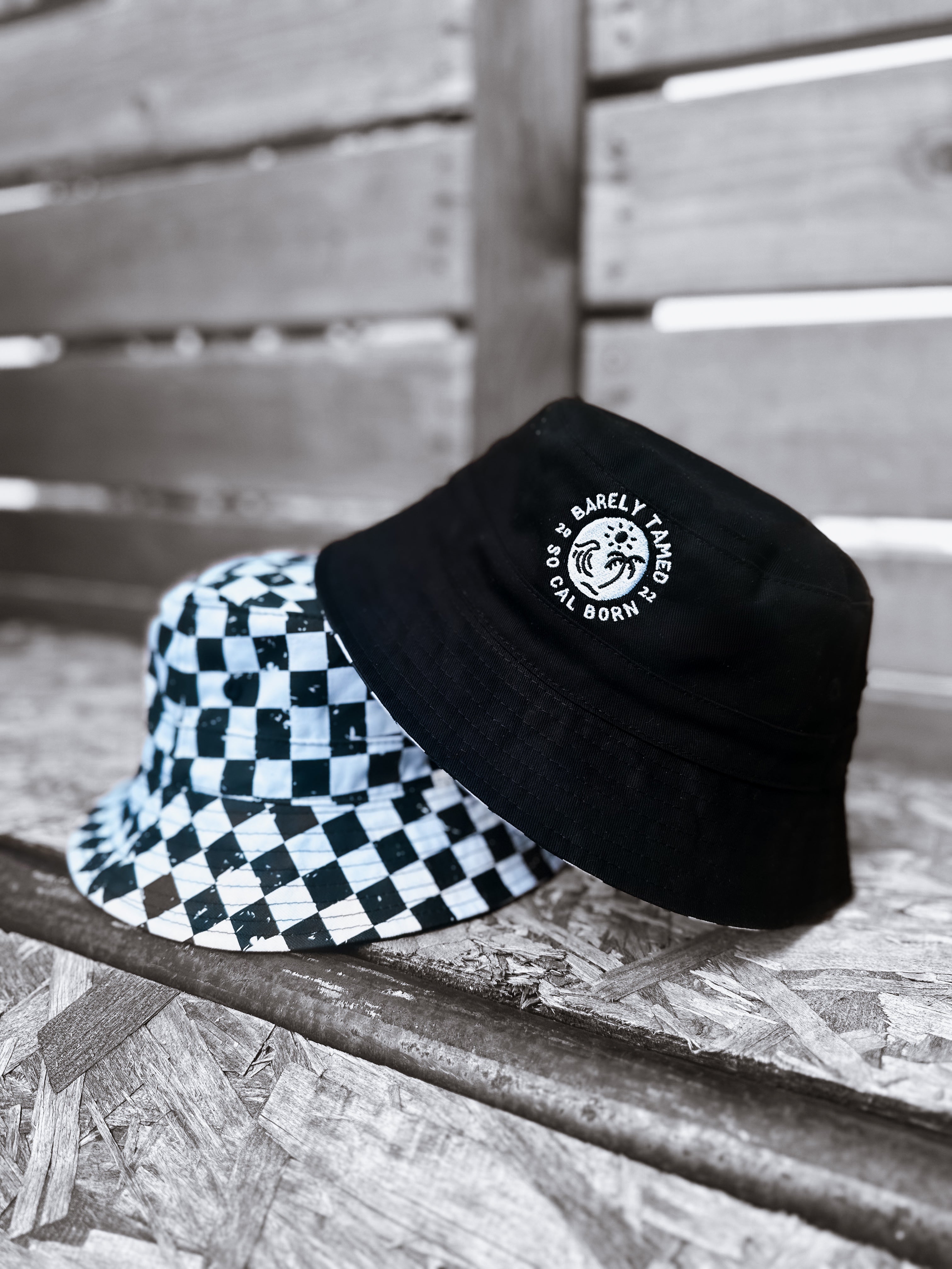 Checkered Reversible Bucket Hat