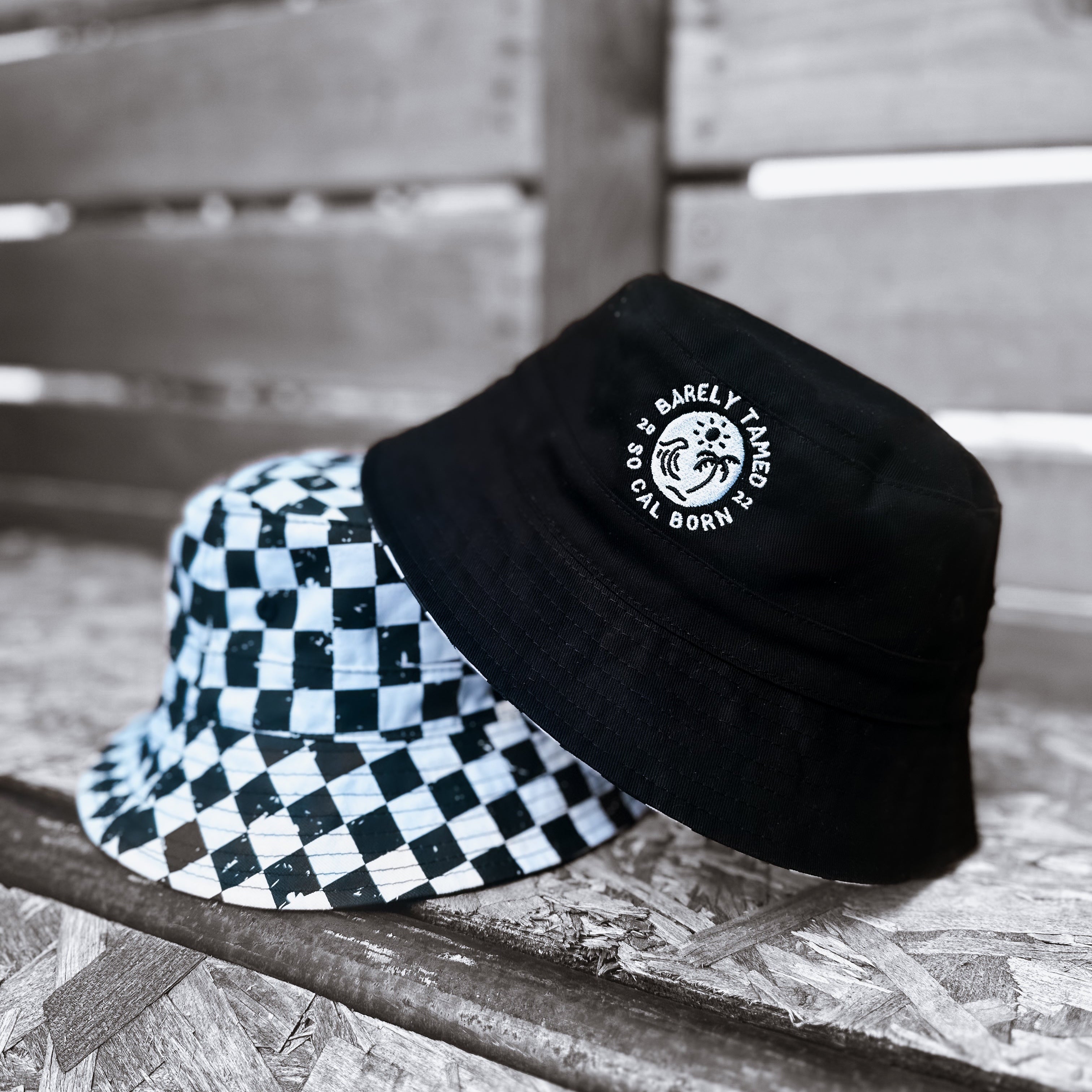 Checkered Reversible Bucket Hat