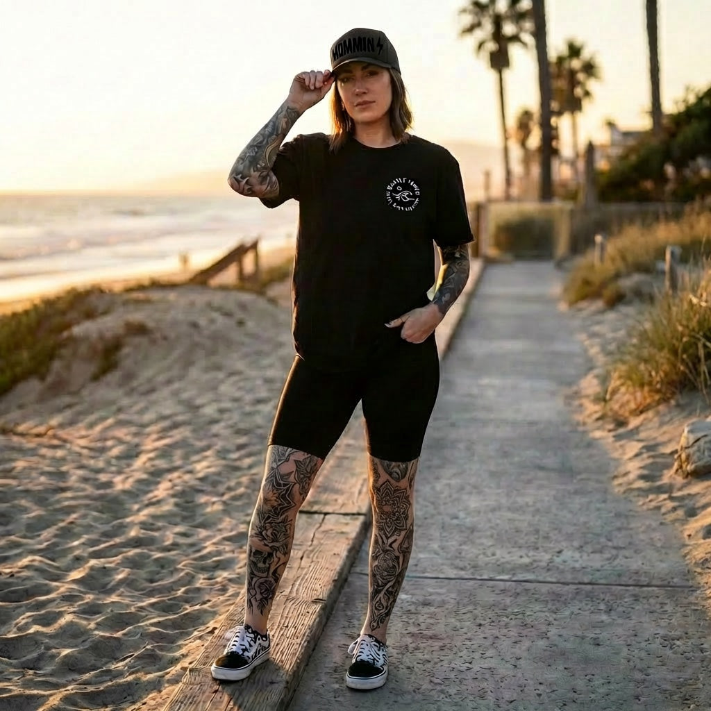 Mommin’ Trucker Hat | Black on Black - Barely Tamed