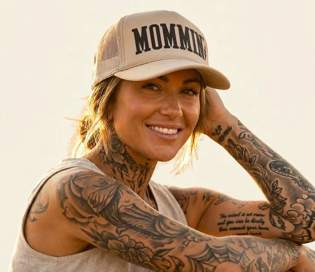 Mommin’ Trucker Hat | Khaki - Barely Tamed