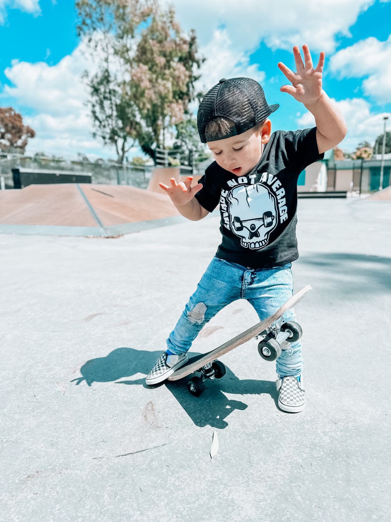 black toddler and infant graphic shirt