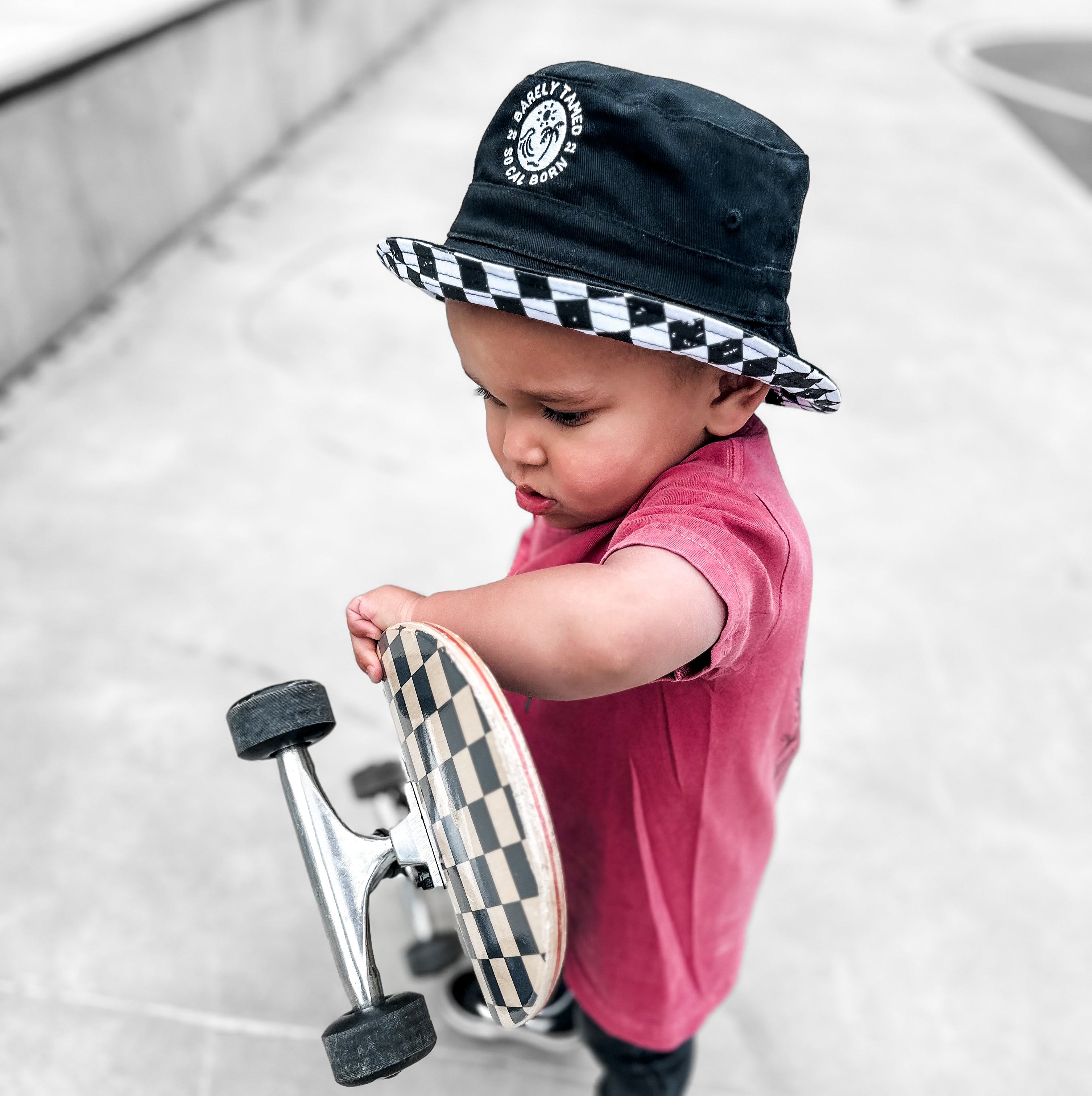 Checkered Reversible Bucket Hat 