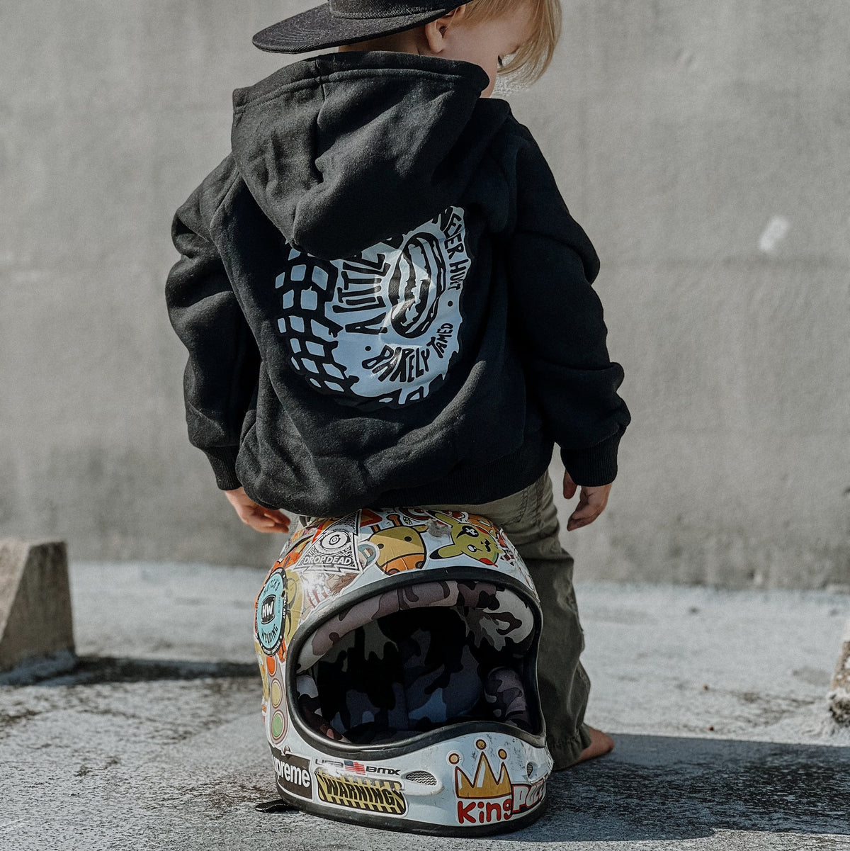 black toddler graphic hoodie