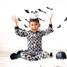 Halloween Haunt The Halls Bamboo Pjs 2 piece- Black & Pink - Barely Tamed