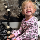 Halloween Haunt The Halls Bamboo Pjs 2 piece- Black & Pink - Barely Tamed