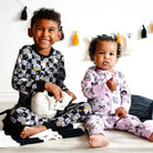 Halloween Haunt The Halls Bamboo Pjs 2 piece- Black & Pink - Barely Tamed