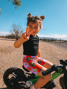 I Need Space Cotton Spandex Biker Shorts for Toddlers & Little Girls - Barely Tamed