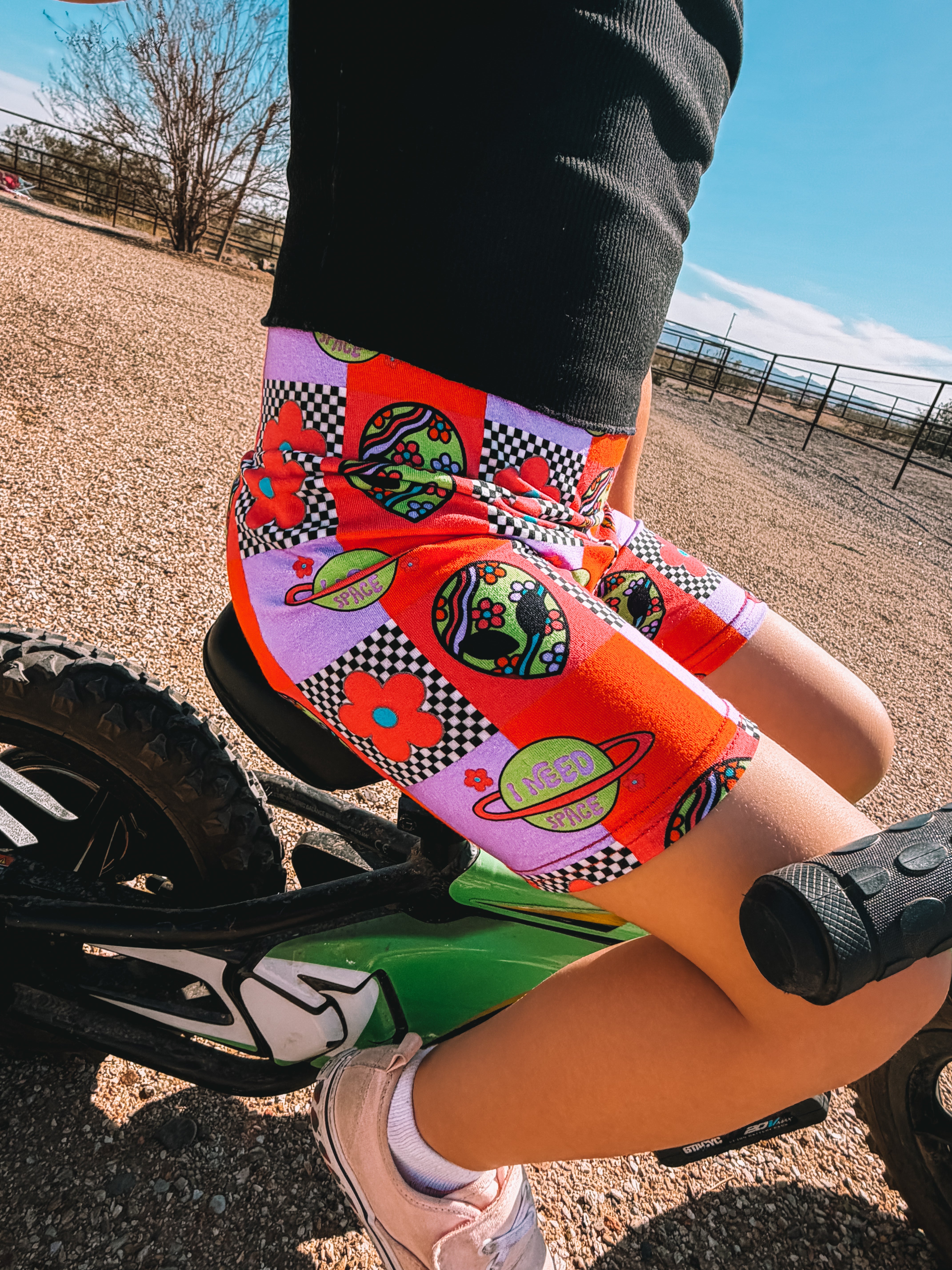 I Need Space Cotton Spandex Biker Shorts for Toddlers & Little Girls - Barely Tamed