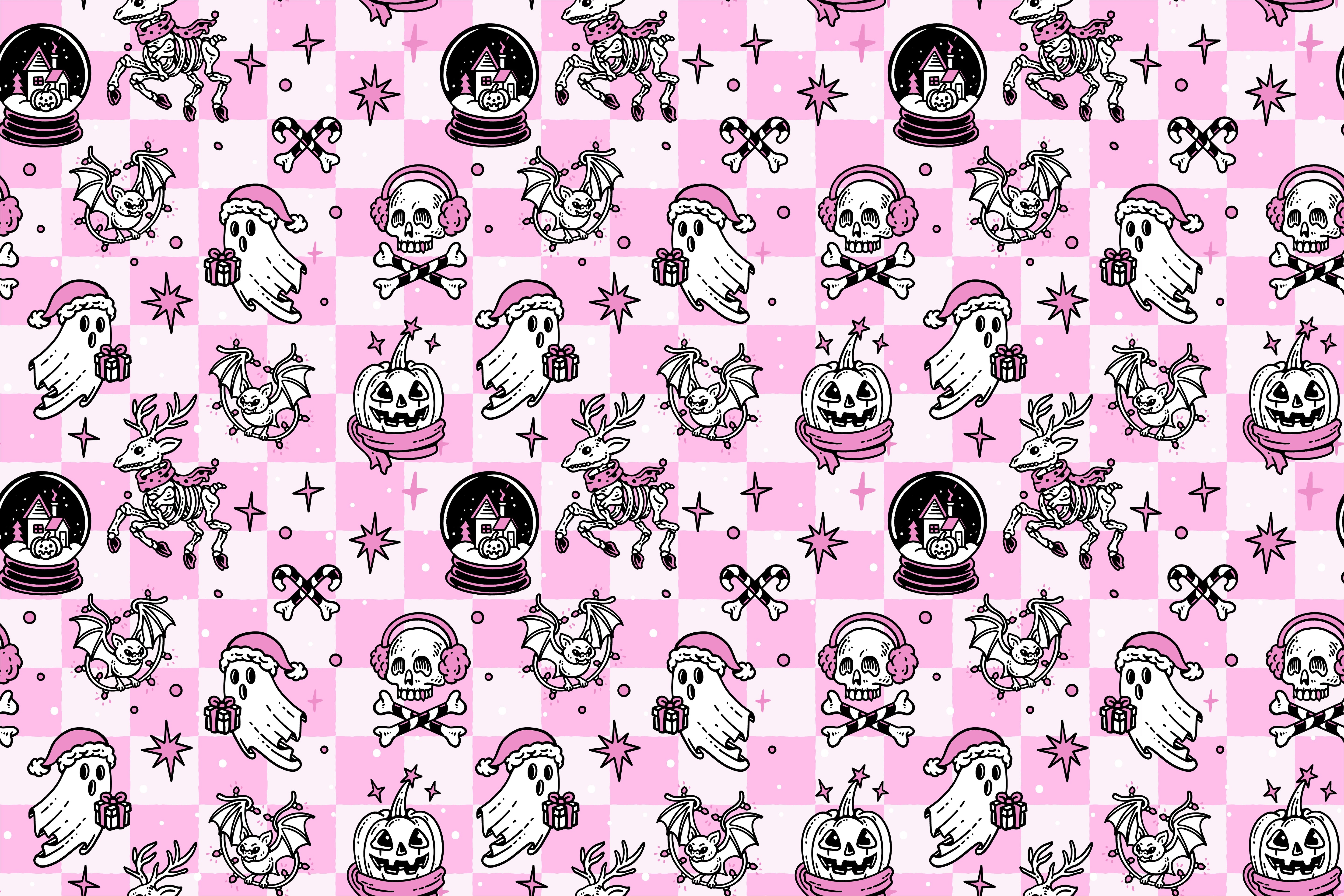 PRE-ORDER Haunt The Halls Holiday Bamboo Zipper Pjs-Black & Pink - Barely Tamed