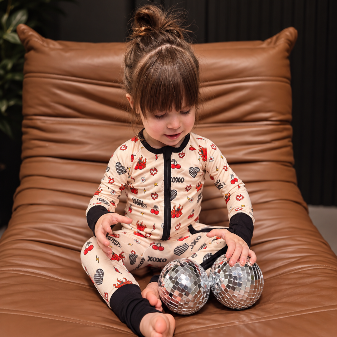 Pre-Order Cherry Bomb Bamboo Pajama Zippy
