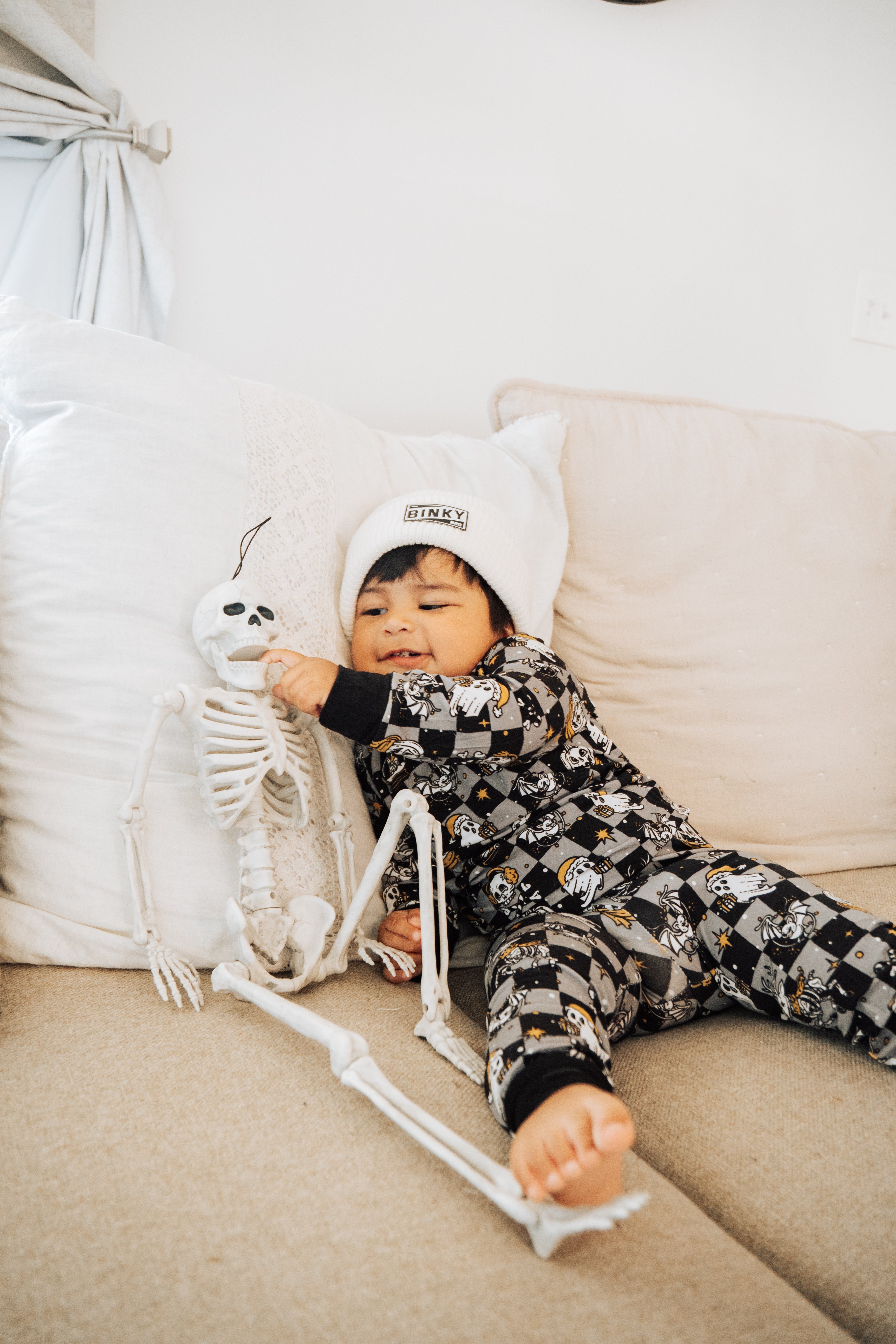 Haunt The Halls Bamboo Pajamas – Holiday Kids PJs | Halloween Christmas Sleepwear 
2 piece- Black & Pink - Barely Tamed