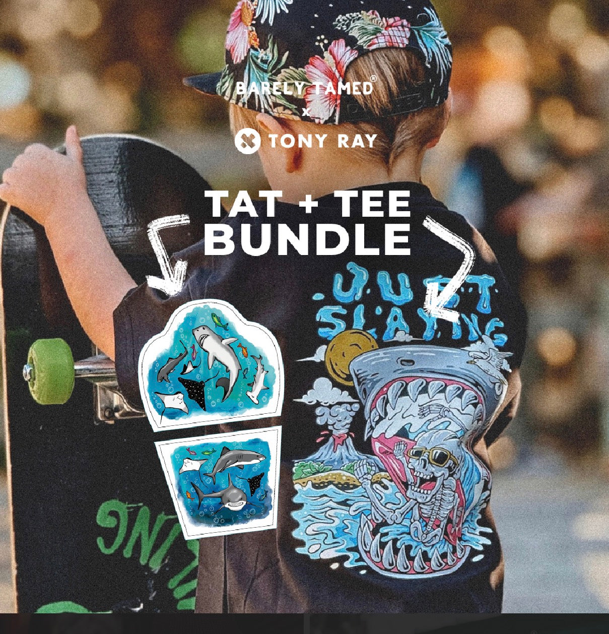 Just Slaying Tee & Tattoo bundle - Barely Tamed