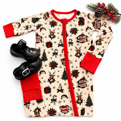 Tattooed Tidings Bamboo Pajama Zippy