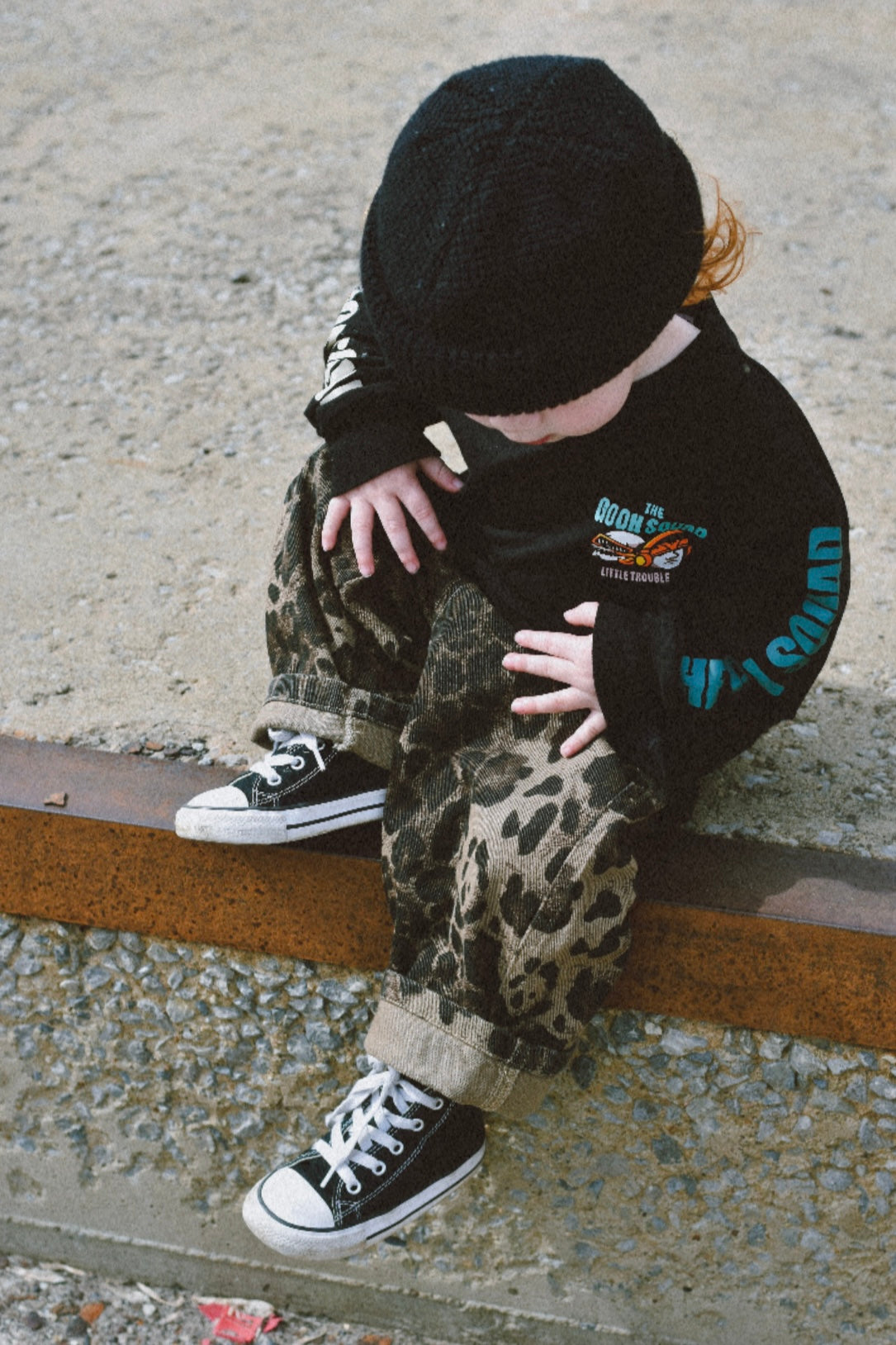 Toddler Leopard Oversized Jeans 