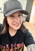Mommin’ Trucker Hat | Black on Black - Barely Tamed