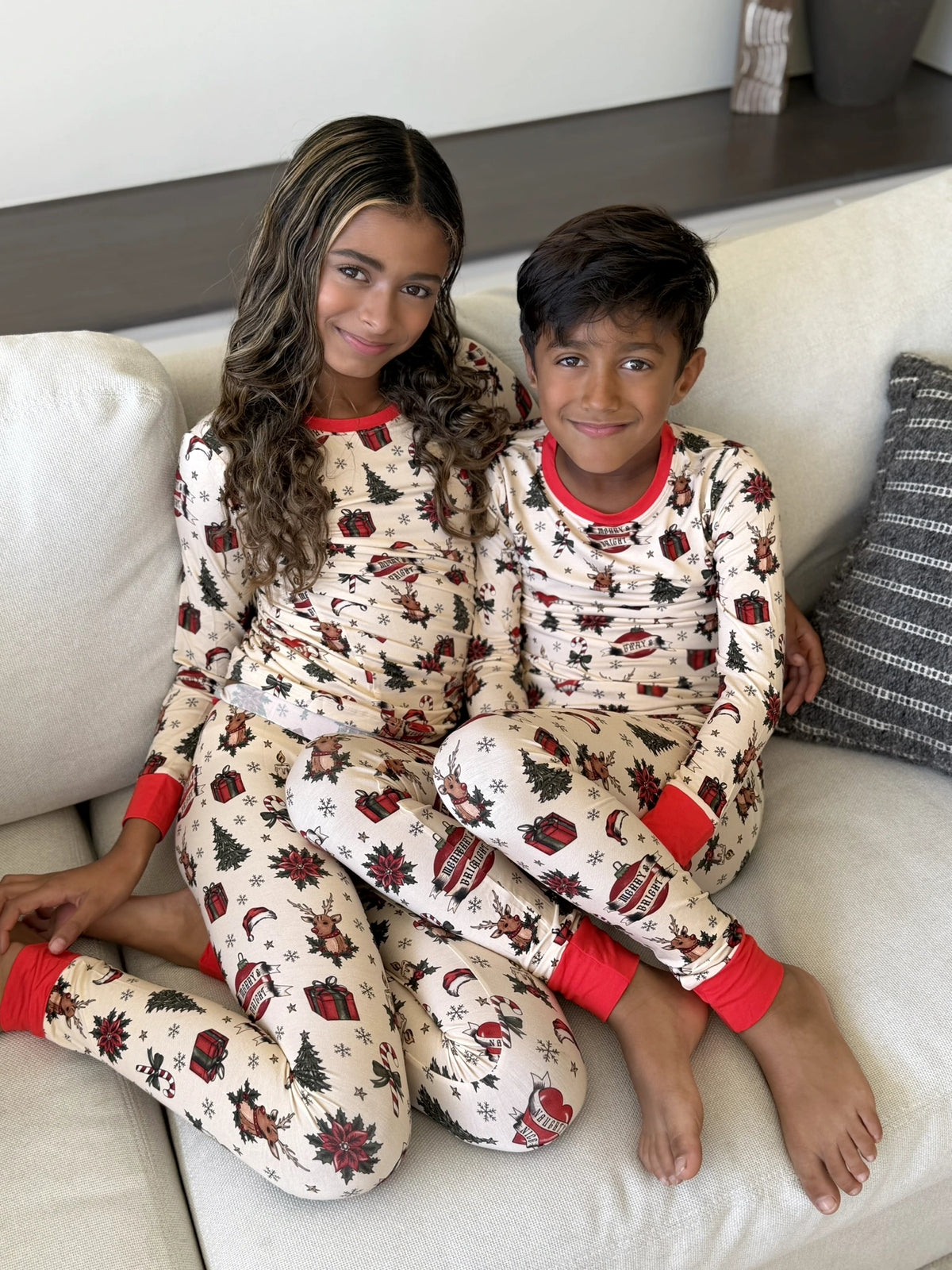 Tattooed Tidings Bamboo Pajama Set — Kids - Barely Tamed